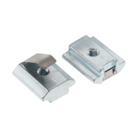 Écrou à fente en T pré-inséré robuste avec pince à ressort pour profilés en aluminium de la série 10