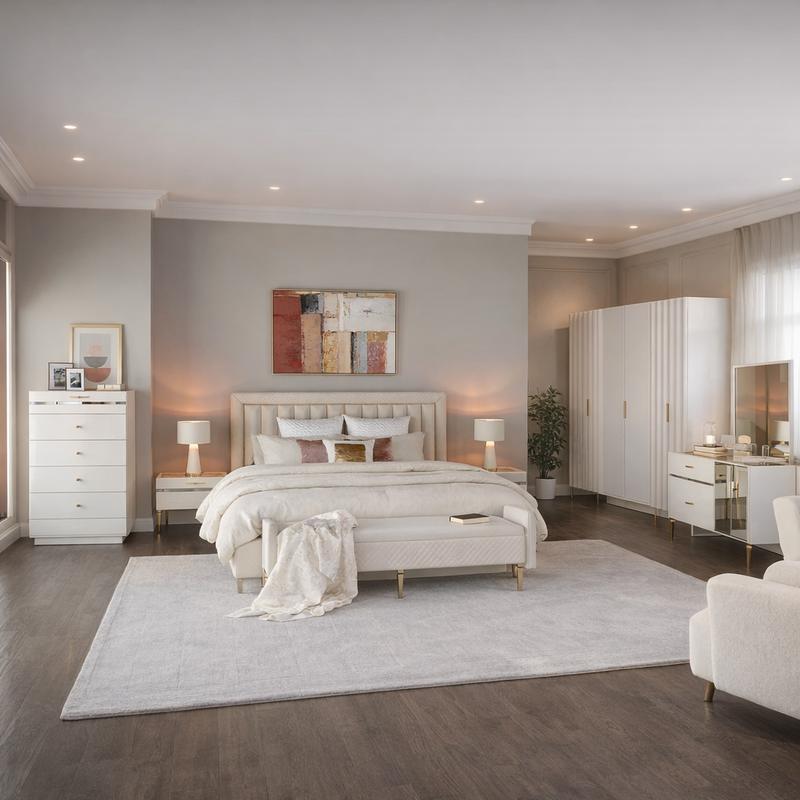 Modern Luxury Upholstery Tufted Headboard Queen