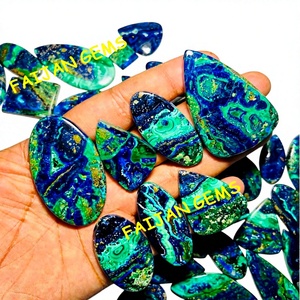 FAIJAN GEMS Pierres précieuses naturelles en vrac d'azurite et de malachite de haute qualité pour la fabrication de bijoux, toutes formes mélangées, certifiées - Product Image 1