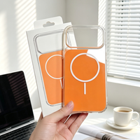 Étui de téléphone magnétique en acrylique coloré JOYPORODO B422, panneau arrière transparent, étui de téléphone portable pour iPhone 11 12 13 14 15 16 17 Pro Max