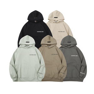 Vente en gros de sweats à capuche américains de haute qualité Essentials survêtement 100% coton ample décontracté Streetwear sweats à capuche lourds - Product Image 2