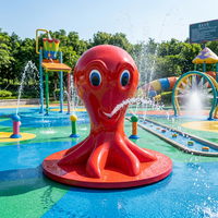 Aire de jeux aquatique en fibre de verre Octopus pour enfants, avec jets d'eau, pour parc d'aventure