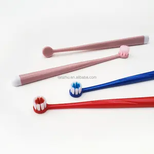 Cepillo de dientes de cabeza redonda para adultos con cerdas suaves y finas