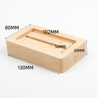 Base in Legno Ricaricabile LED per Cubo di Cristallo 3D con Scanalatura, Forme 5*5*8, 5*5*10, 6*6*10cm, Vendita all'Ingrosso