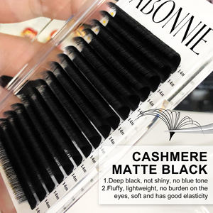 실크 속눈썹 연장 트레이 한국산 PBT 벨벳 밍크 다크 & 플러피 속눈썹 연장 트레이 캐시미어 매트 블랙 속눈썹 연장 - Product Image 5