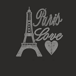 <span class=keywords><strong>Paris</strong></span> tour Eiffel strass transfert célèbre bâtiment cristal Design fer <span class=keywords><strong>sur</strong></span> Patch pour vêtements en forme de diamant - Product Image 4