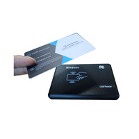 Lector de Tarjetas Inteligentes sin Contacto NFC USB para Windows y Android, Material ABS, Lector RFID 13.56 con Soporte para Protocolo ISO 14443A