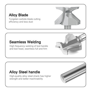 <span class=keywords><strong>Fraise</strong></span> combinée à queue ronde de 1/4'' (6,35 mm) ou 6 mm ou 8 mm pour portes en bois, armoires murales et façonnage d'arc - Product Image 2