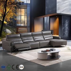 أريكة على شكل خاص أفضل بائع مجموعة حديثة من الجلد الإيطالي الفاخر بطبقة علوية نوردية - Product Image 4