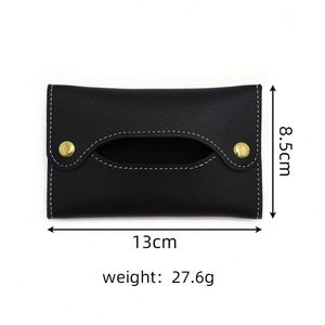 Étui de poche portable en cuir PU de style japonais Japandi, pochette élégante pour mouchoirs, petit sac pour voiture et maison - Product Image 6
