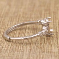 Sterling Silber 5*7/6*8/7*9/8*10/9*11/10*12mm Halb montage ring Leerer Rahmen Rohling S925 Einstell basis ohne Mittelstein DIY Inlay