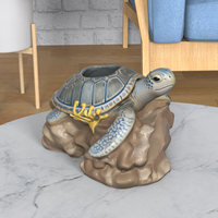 Tasse à cocktail en céramique émaillée artisanale, design océanique polynésien hawaïen personnalisé, tortue de mer gardienne, mug Tiki, cadeau pour bar de fête