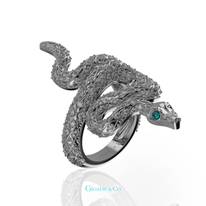 Bague en diamant de moissanite de haute qualité, ronde, argentée, synthétique (cultivée en laboratoire), de couleur personnalisable, Viet Nam Kim Phuc Ngoc Bao - Product Image 1