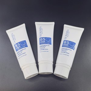 บรรจุภัณฑ์โฟมล้างหน้าขนาด D40 มม. 100 มล. หลอดพลาสติกเปล่าสำหรับเครื่องสำอาง แบบพิมพ์ออฟเซ็ตตามสั่ง หลอดสีขาวพร้อมฝาเกลียวอะคริลิก - Product Image 4