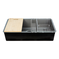 Évier de cuisine encastrable ou sous plan, 860/960 mm, en acier inoxydable 304 de 3 mm d'épaisseur, à cuve unique, style coréen, très demandé