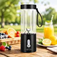 Draagbare buitenauto RV blender fruitpers 6 messen USB type-C oplaadbaar 4000mAh IPX7 waterdicht smoothie maker