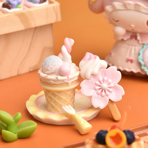 Cabujón de resina de flor dulce con forma de helado para accesorios de resina DIY y set de juego de comida en miniatura - Product Image 2