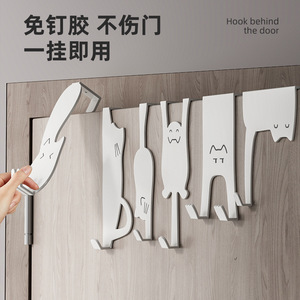 Animal Shape Door Hooks Self Adhesive Wall Mounted For <b>Clothes</b> Backpack Hat <b>Storage</b> - Product Image 2