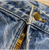 Pantalon cargo droit en jean délavé à double genou pour homme, coupe large, style boyfriend, qualité supérieure