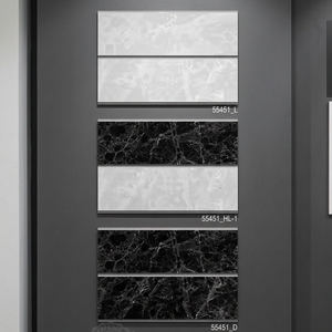 Carreaux muraux en céramique mosaïque de pierre or jaune de luxe 300x450mm, finition brillante, étanches, pour villa, salle de bain, extérieur, hall, centre commercial - Product Image 3