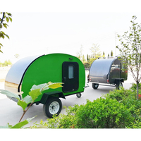 Remorque à Toit Rabattable en Toile Petite Remorque Caravane Léger 300 kg 400 kg Remorque de Camping Teardroprop Camper