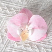 Kepala Bunga Anggrek Phalaenopsis Buatan untuk Kerajinan DIY, Kelopak untuk Dekorasi Dinding Pernikahan, Aksesoris Jepit Rambut
