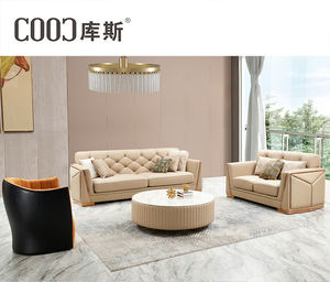 Clubhaus Sitze cke Lounge Schnitts ofa Set Hoher Handlauf 3-teiliges Sofa Italienisch Luxus Vintage Echt leder 1 2 3 Sofa - Product Image 1