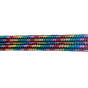 Corde en polyester tressée double couleur arc-en-ciel JINLI