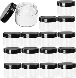 Lid Plastic Clear Container Variety LID 4oz 8oz Plastic Pet Jars Round Clear Container Jars 50ml 100ml 120ml 150ml 200ml 250ml