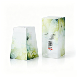 Custom PVC <b>PET</b> PP Plastic Clear Packaging Trapezoidal Boxes Transparent Gift Boxes for Electronic Cosmetics - Product Image 1