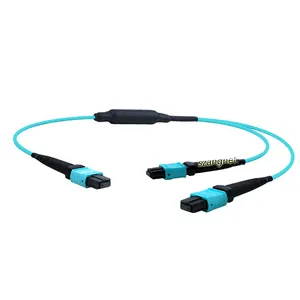 Cable de fibra óptica MPO 24 A MPO 12, Cable OM3 24F a 12F MPO Y