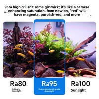 Lampe d'aquarium à spectre complet JSD WRGB UVA 35W 55W 80W 95Ra, lumière LED à CRI élevé pour aquarium planté, aquarium à poissons, aquarium à poissons d'eau douce