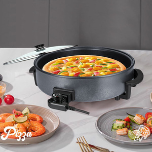 Sartén Eléctrica Antiadherente Redonda de 4.1-6L con Control Mecánico para Pizza, Vapor, Fritura y Salteado - Product Image 1