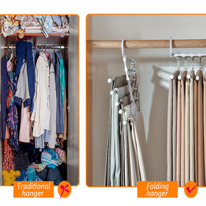 Cintres pliables multifonctionnels pour pantalons, organisateur de vêtements, gain de place pour placards de chambre - Vente en gros - Product Image 2