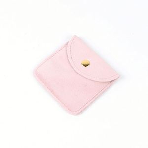 10*10cm Double Velvet <b>Thick</b> Shock Resistance Jewelry Pouch Heat Transfer Printing Snap Button Gemstone Necklaces - Product Image 6