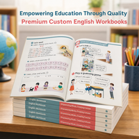 Cahier d'exercices scolaire personnalisé professionnel, impression offset, couverture souple, couleur intégrale, format A4, en anglais