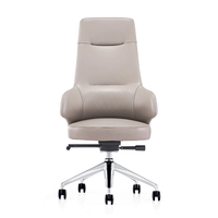 Chaise de Direction de Haute Qualité, Moderne et Ergonomique, en Cuir PU, Pivotante, avec Accoudoirs, pour Conférence et Bureau, Base en Acier Rotative