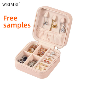 WEIMEI - Mini Organizador de Piel Sintética Personalizado, Pequeño Estuche de Viaje para Joyas, Estuche de Almacenamiento Portátil para Anillos, Pendientes y Collares - Product Image 2