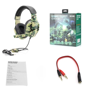 Cuffie da gioco mimetiche da 3.5MM cuffie per Computer da gioco professionali con microfono per cuffie per giocatori di gioco Switch PS4 PS5 - Product Image 6