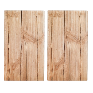 Ensemble de 2 planches à découper en bois, finition naturelle, écologiques, lavables au lave-vaisselle, antidérapantes, ustensiles de cuisine - Product Image 1