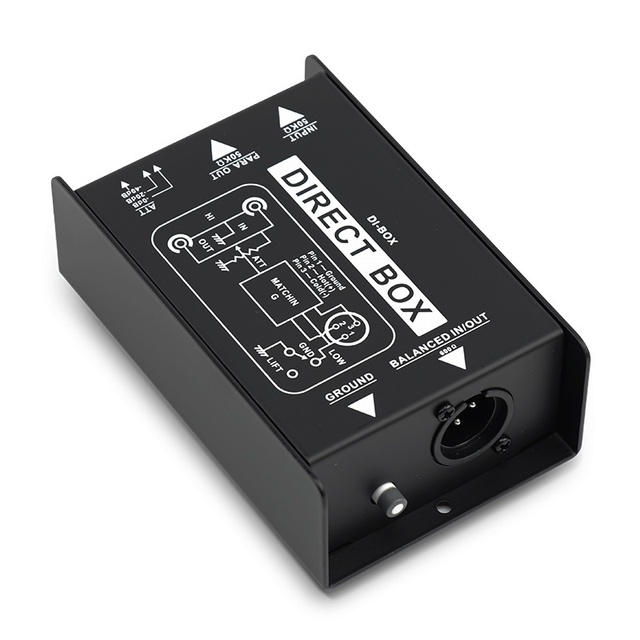 LEUS DI Box Passive Audio Isolator DIRECT BOX Impedance Transformer Effect