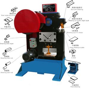 Multifunctional 10mm CN Ironworker Electrical <b>Punching</b> & Shearing <b>Machine</b> with Hydraulic Source Used for Foot Panel Control - Product Image 6