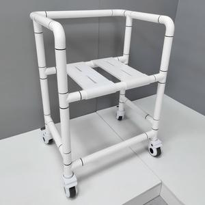 Tabouret de douche avec roulettes, siège de toilette mobile, barre d'appui pour salle de bain, taille standard - Product Image 4