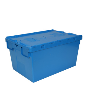 Nhiệm vụ nặng nề dễ dàng di chuyển hậu cần di chuyển công ty sử dụng ngăn xếp và <span class=keywords><strong>nestable</strong></span> nhựa lưu trữ container với bản lề Nắp - Product Image 1