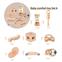 YUCI OEM Jouets en bois de haute qualité, hochet en bois confortable, jouets pour bébés, pratique des compétences de base de la vie, ensemble d'instruments de musique en bois