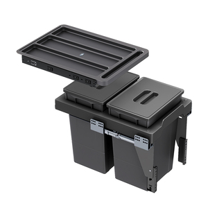 HNOSS Hidden <strong>Kitchen</strong> Pull Out Trash Can Under Cabinet <strong>Double</strong> Garbage <strong>Bin</strong> <strong>Kitchen</strong> Cabinet Waste <strong>Bin</strong> - Product Image 1
