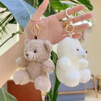 Boneka Beruang Teddy Mini Kartun Gantungan Kunci Mainan Boneka Hewan Beruang Kecil Gantungan Kunci Boneka Mesin Cakar