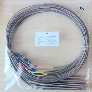 Лидер продаж промышленный термопарный датчик температуры типа J зонд 5 мм * 50 мм 2 м металлический кабель - Product Image 6