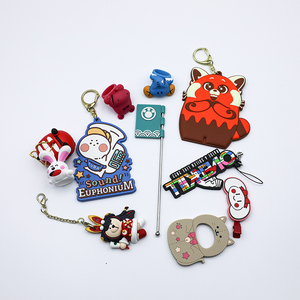 Factory Customized Huge Size Personalized Rubber Keychains Cute Cartoon Anime <b>Rabbit</b> Snowman Kawaii Animal Keychain - Product Image 3