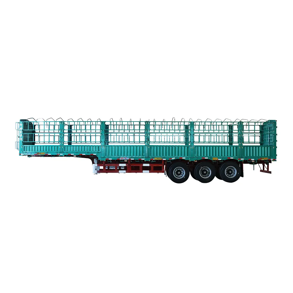 China Manufacturer 3 Axles Fence Semi Trailer For Cattle Horse Sheep Cow Livestock Transportation